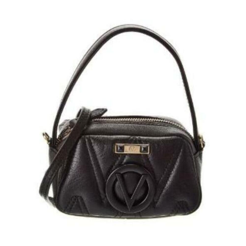 Valentino by Mario Black/Gold Tinette Diamond Shoulder Bag Purse